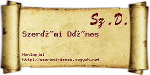 Szerémi Dénes névjegykártya